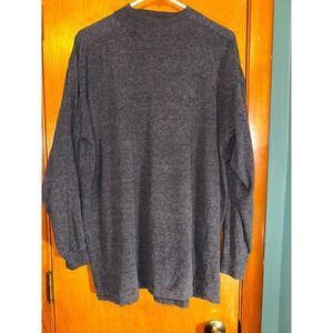 Giorgio Armani Vintage XL Heathered Black Long Sleeve 100% Cotton Tee